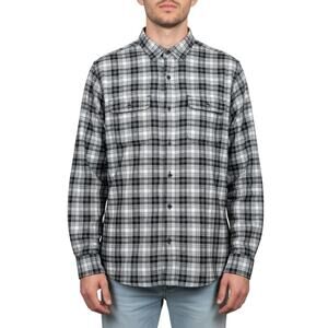 Alesbury Gray Plaid Long Sleeve Button Down Shirt NWT Men’s Large Tall